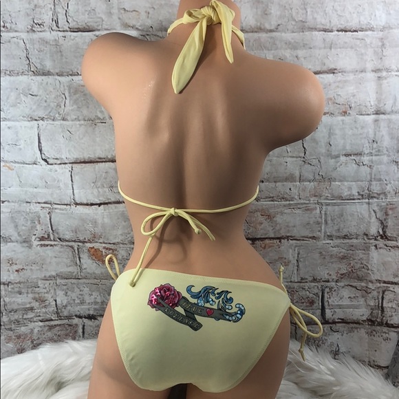 Victoria’s Secret Bikini BLING Yellow True Forever - Picture 4 of 8